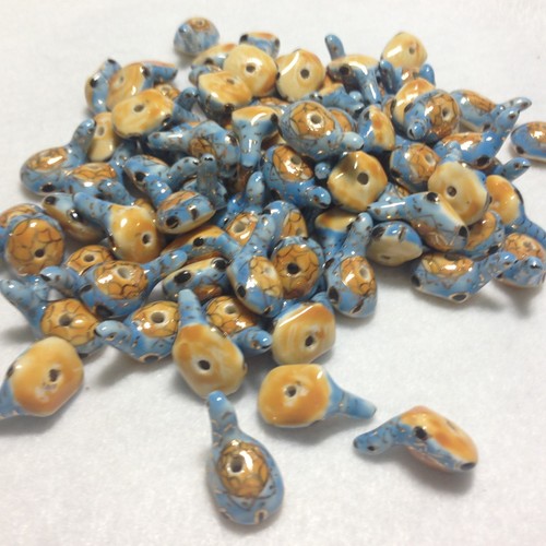 Vintage blue porcelain - blue, hand