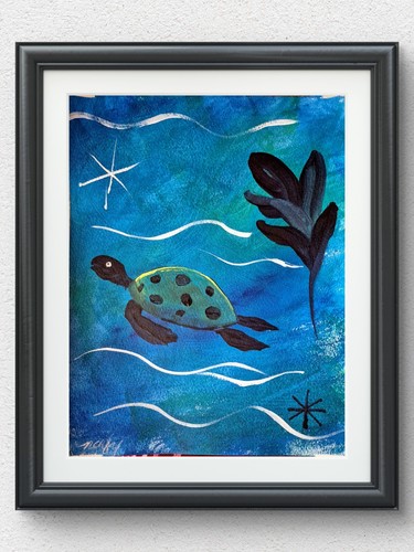 Original signed 11x14 abstract - signed,