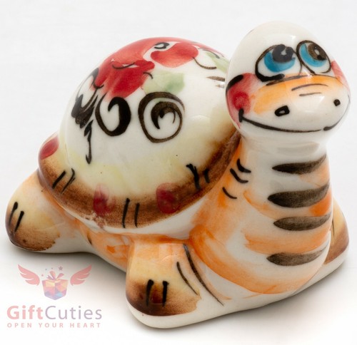 Porcelain gzhel tortoise - porcelain,