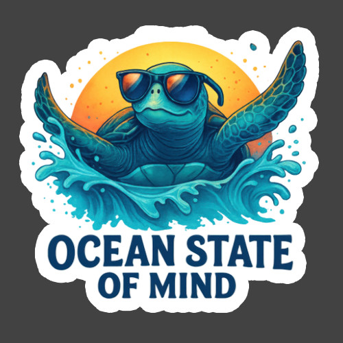Sea turtle sticker vinyl decal - sea,