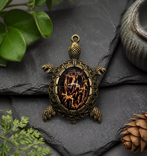 Hand painted sea turtle - 2",