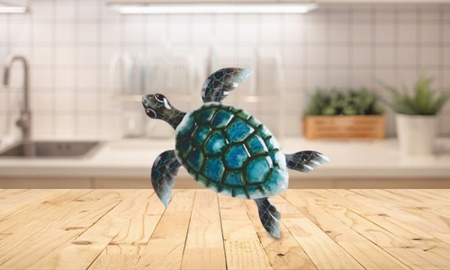 Wide sea turtle - turtle, wall