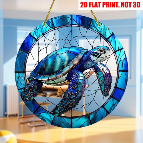 Acrylic sea turtle sun - sea,